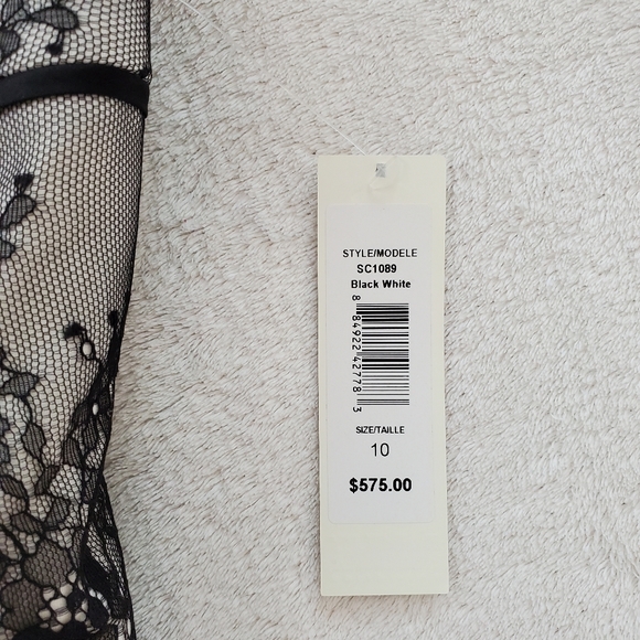 Badgley Mischka Strapless Cocktail Blk&White Sz10 - Picture 2 of 5